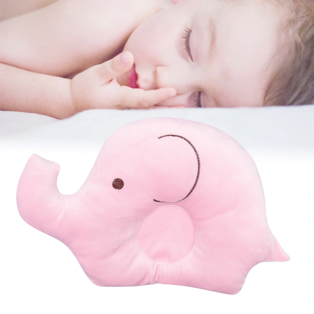 2pcs Infant Pillow Baby Pillow Anti-deflection Positioner Memory Cushion Pillow Newborn Cartoon Elephant Shape Pillow (Blue)