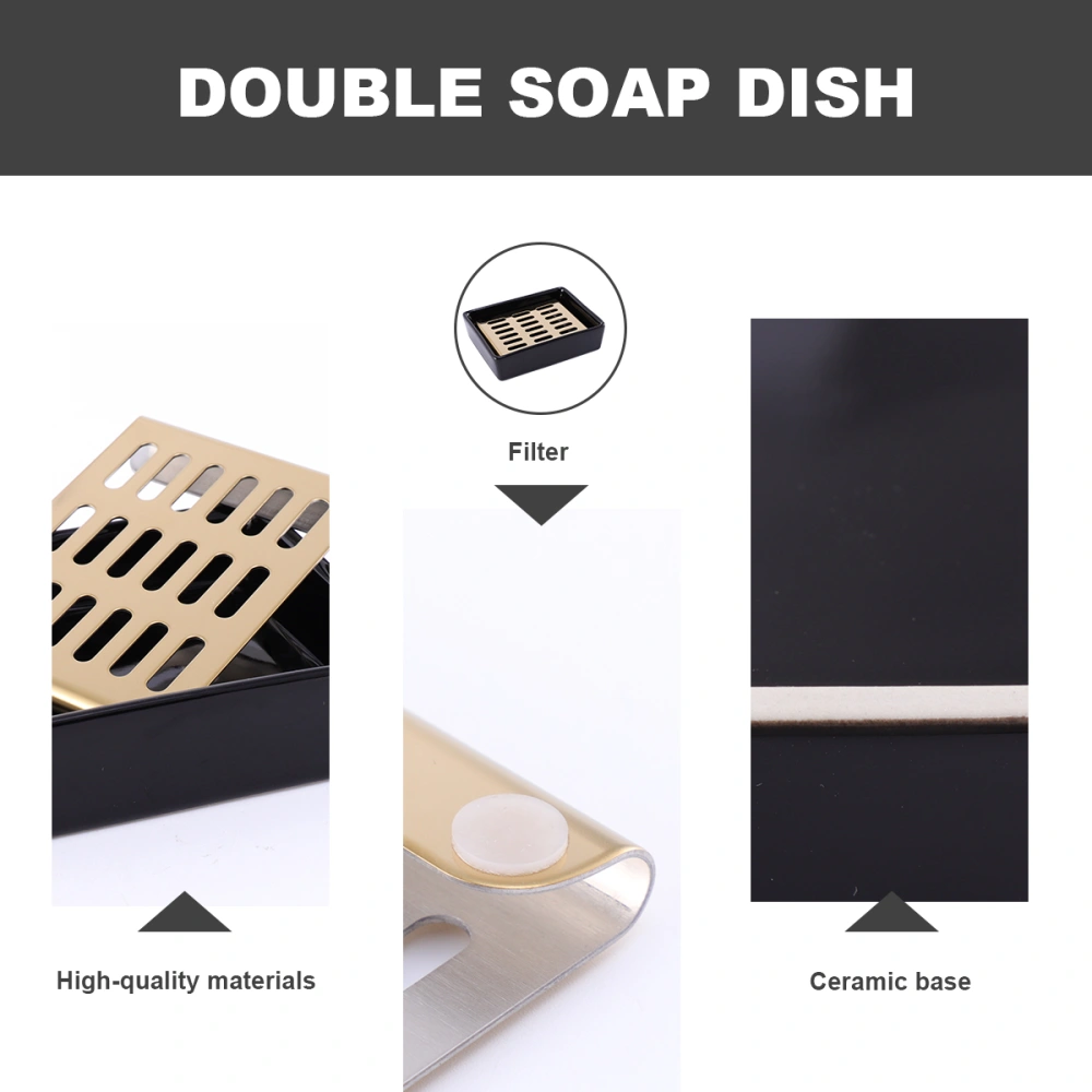 Soap Mat Creative Ceramic Soap Box Drain Soap Tray Bathroom Accessories for Home