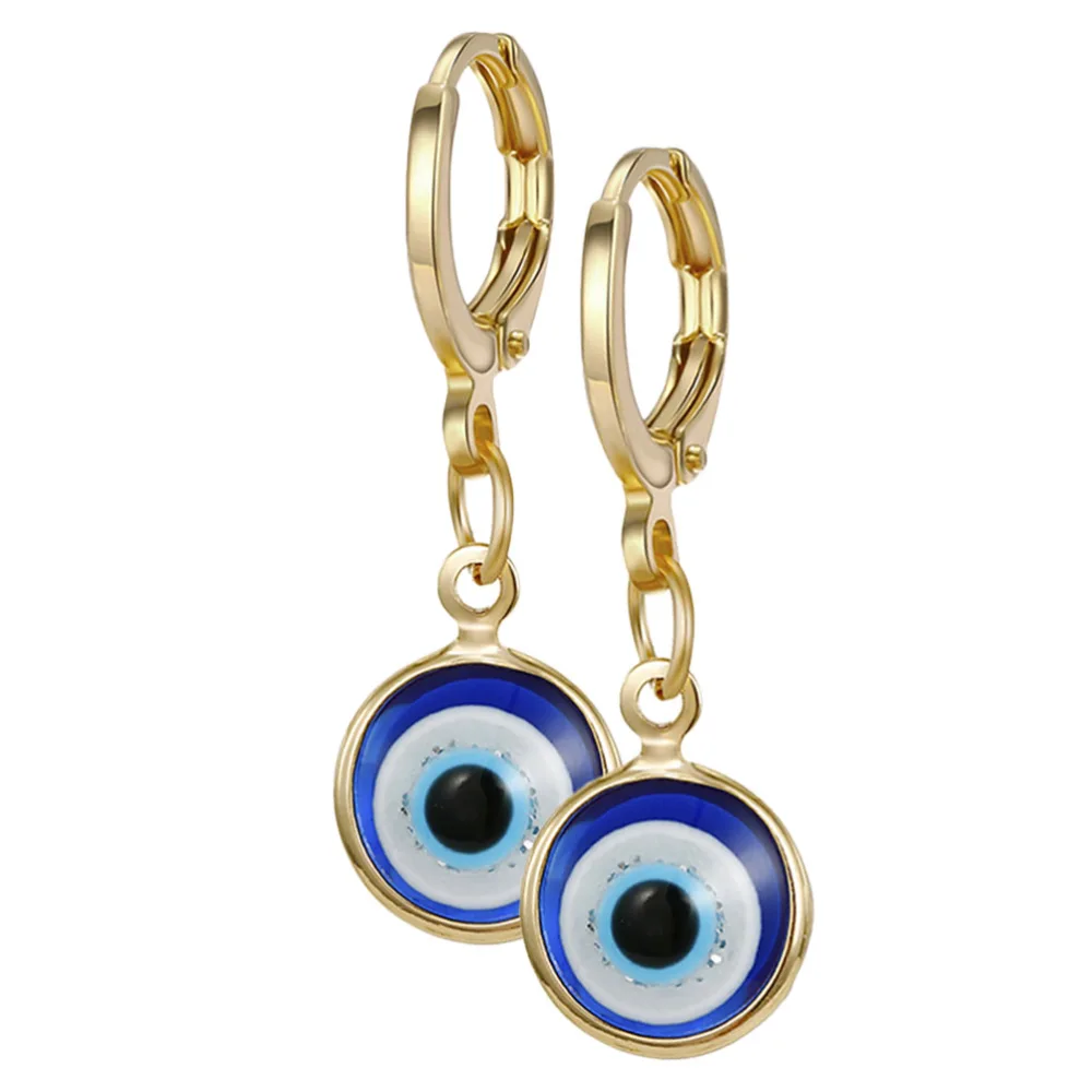 1 Pair of Fashionable Earrings Simple Ear Pendant Evil Eyes Dangler Decoration