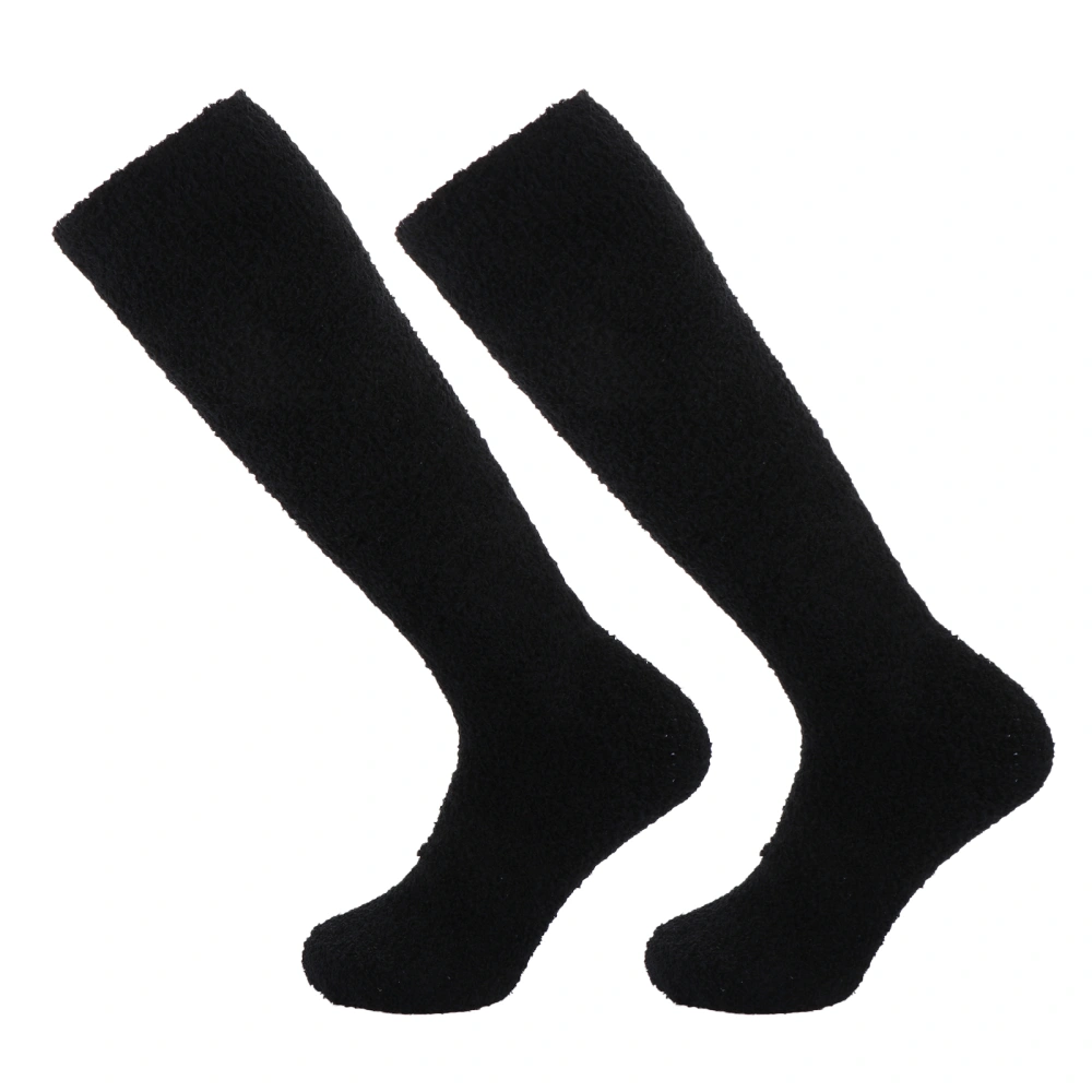 1 Pair Household Socks Sleeping Stockings Knee High Socks Coral Fleece Stockings