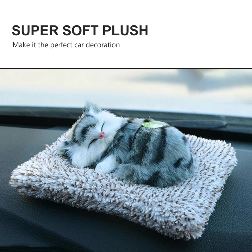 1Pc Carbon Crystal Plush Toy Cat Car Decoration Air Purifying Random Color