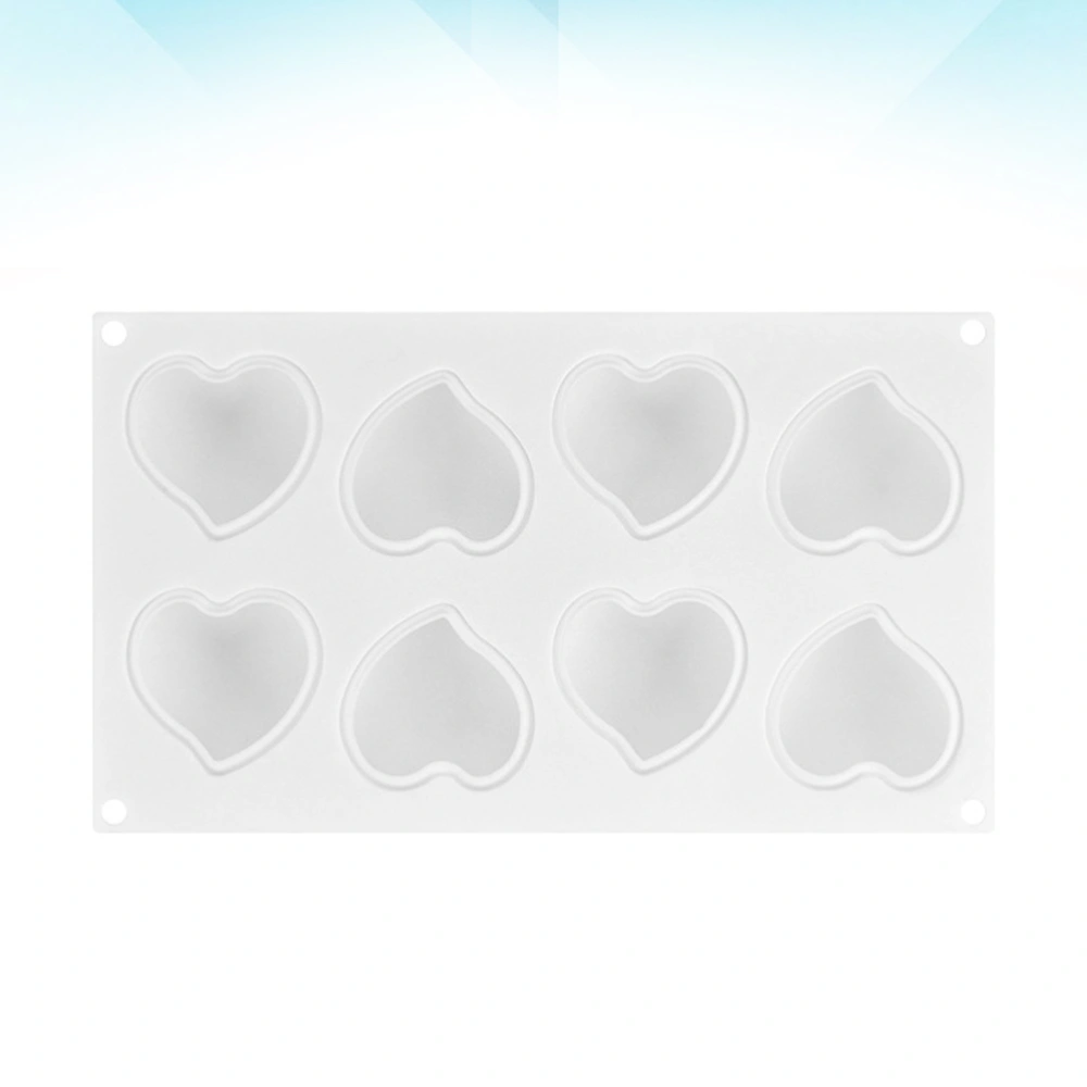 Eight Hearts Shape Mousse Cake Tray DIY Silicone Chocolate Mold Valentine's Day Dessert Baking Supplies for Kitchen