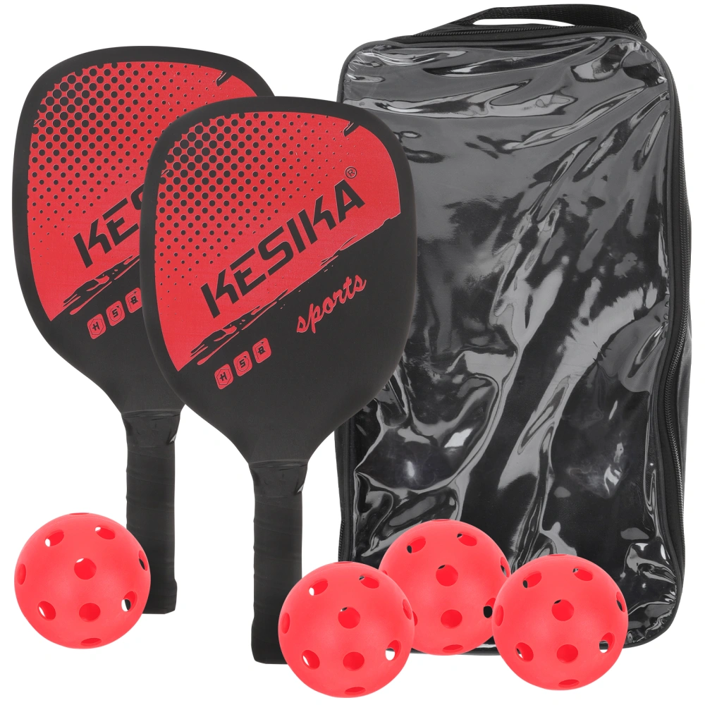 1 Set of Professional Pickleball Rackets Replaceable Pickleballs Non-slip Grip Rackets