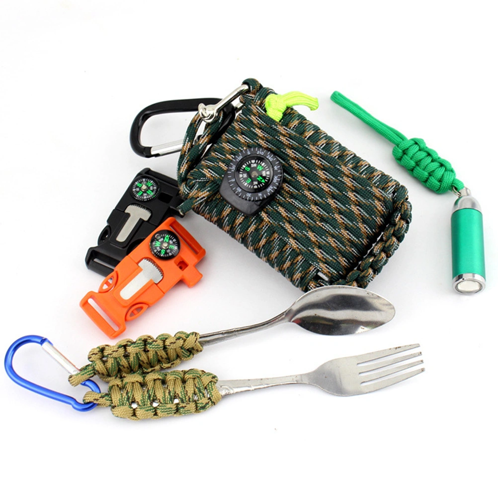 Emergency Survival Kit 29 in 1 Outdoor Survival Kit First Aid Tools Camping Gear (Black)