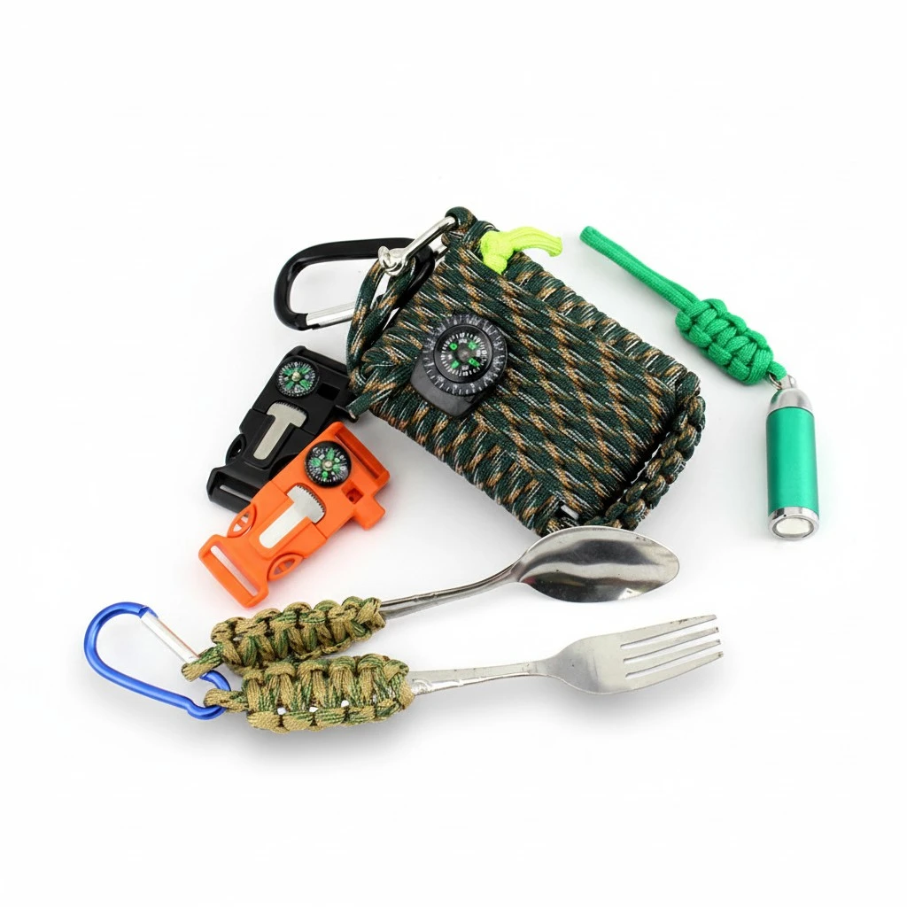 Emergency Survival Kit 29 in 1 Outdoor Survival Kit First Aid Tools Camping Gear (Black)