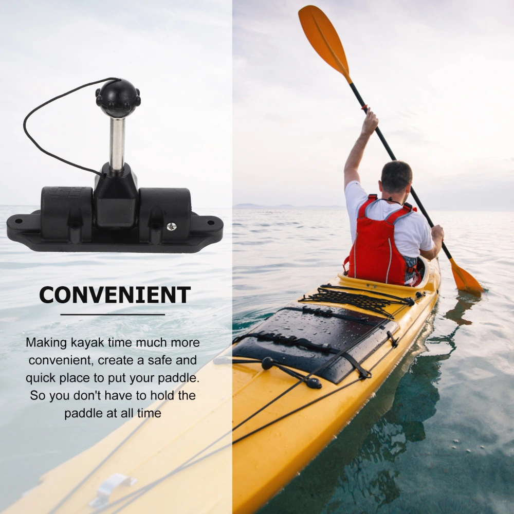 Creative Swivel Paddle Holder Universal Kayak Paddle Holder Paddle Buckle (Black)