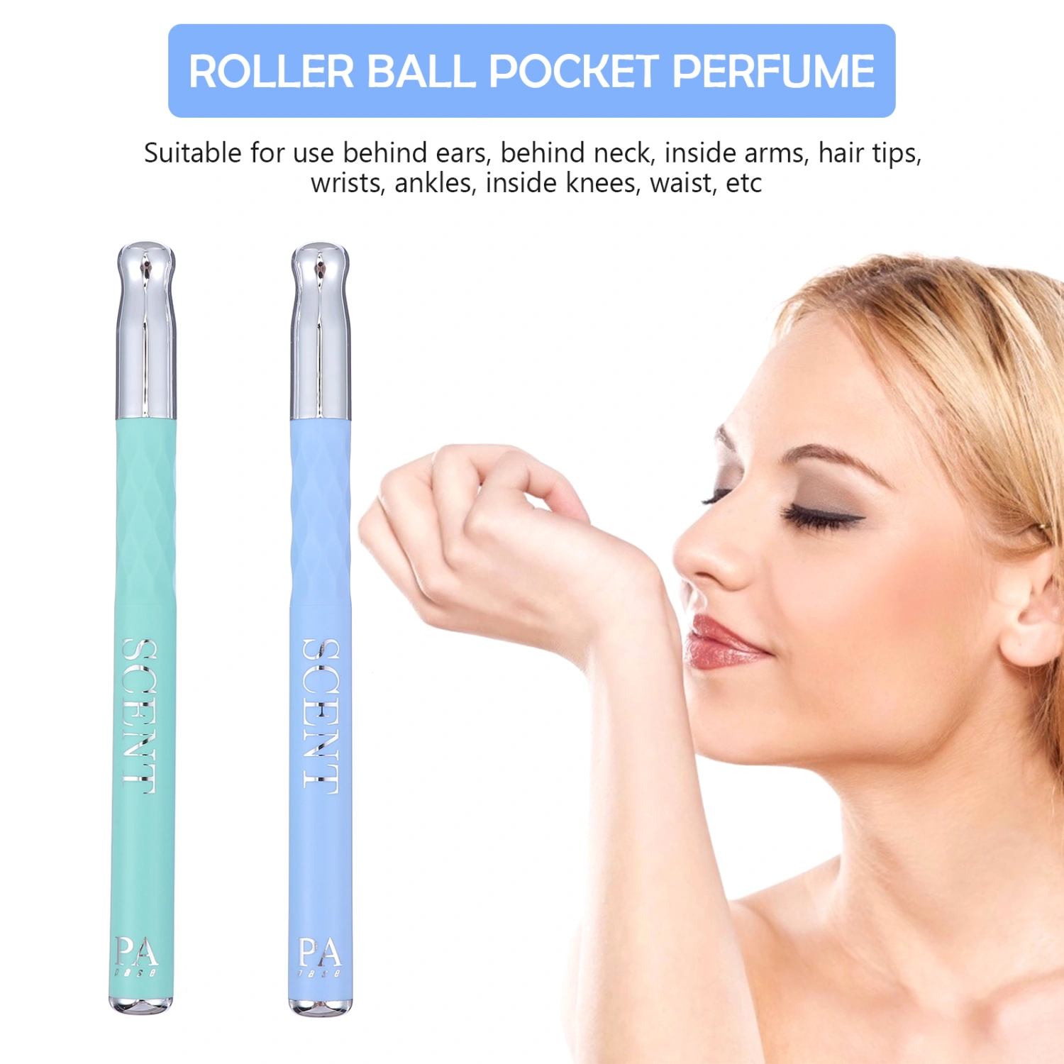 2PCS Roller Ball Woman Pocket Perfume Romantic Perfume Long Lasting Perfume