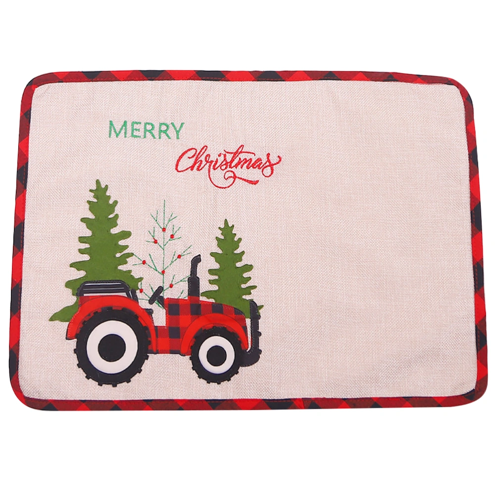 Christmas Placemat Linen Quadrille Table Mat Christmas Wedding Use