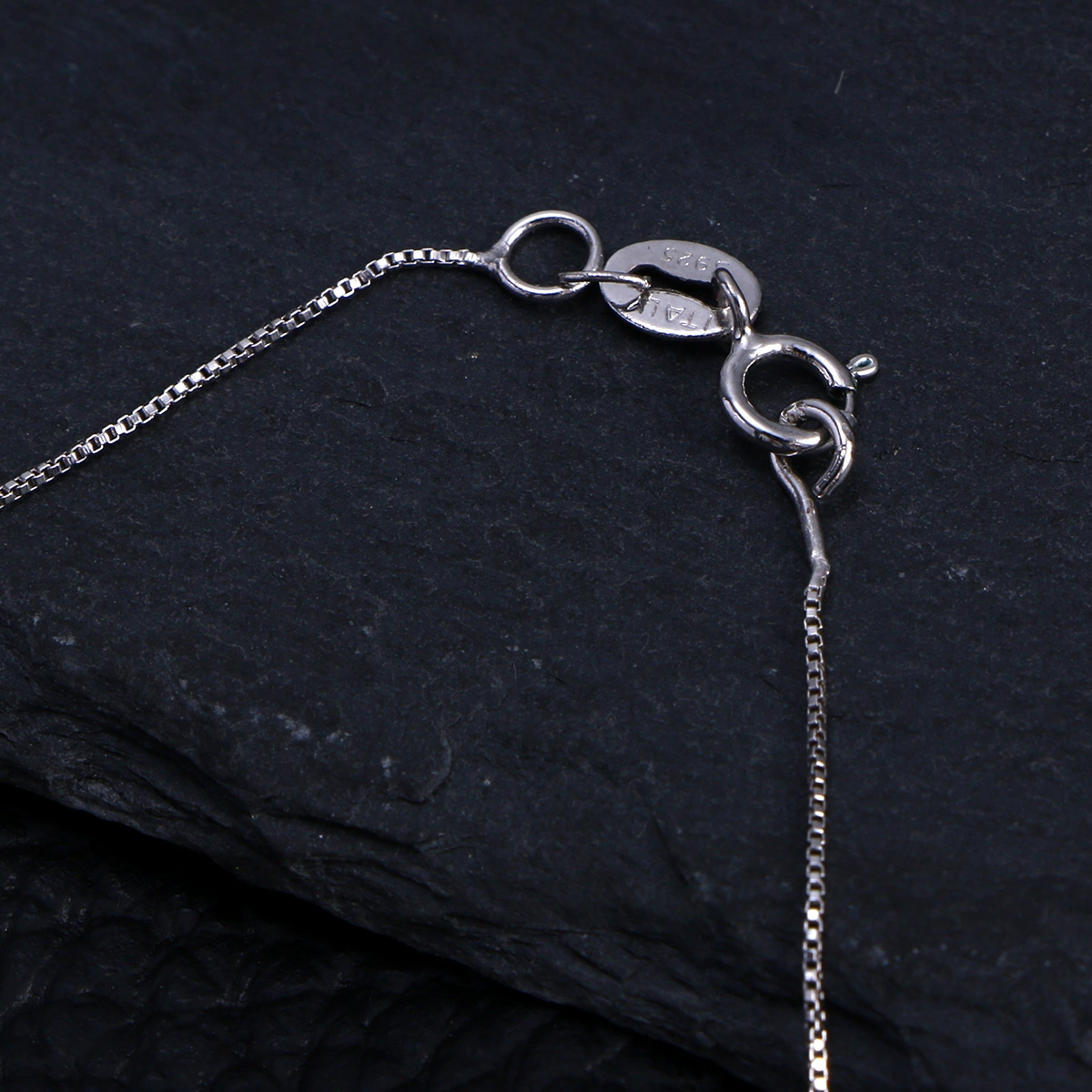 S925 Silver Pendant Necklace with Simple Design Delicate Slim Chain and Aurora Crystal Pendant(Ball)