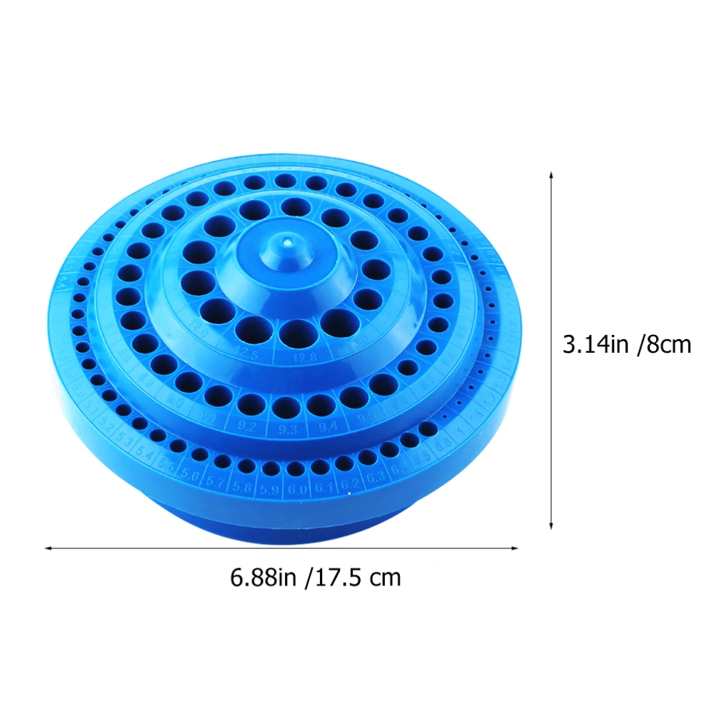 1Pc 100 Holes Drill Pin Storage Case Grinding Head Part Storage Box (Blue)