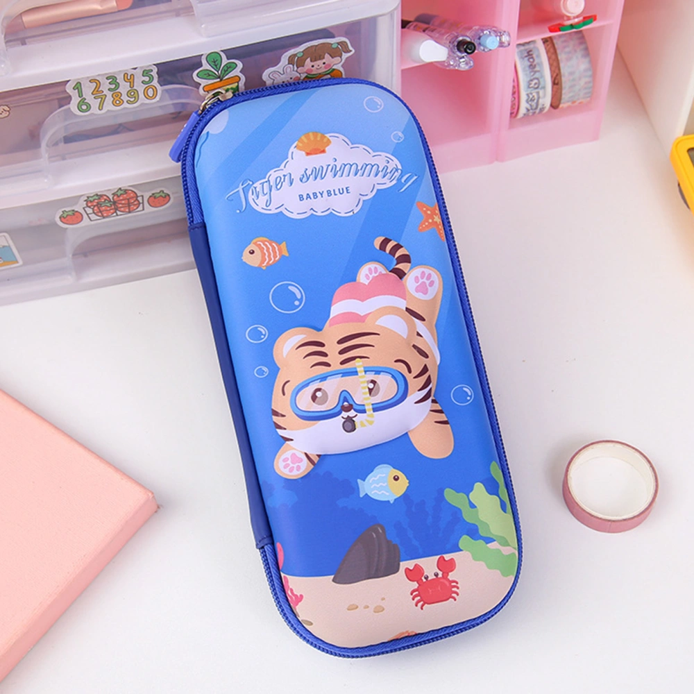 Pencil Bag Large Capacity Pencil Case Cartoon Pattern Pen Bag Zipper Design Pencil Case