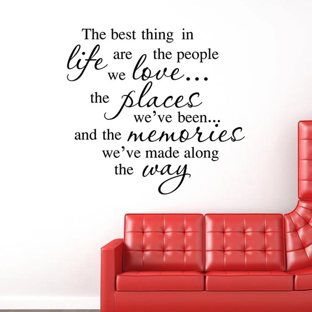 1Pc Adhesive English Proverb Wall Decals Background Wallpaper for Bedroom Hotel