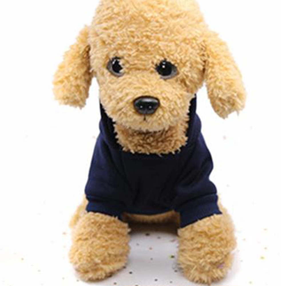 Pet Warm Coat Warm Puppy Pocket Clothes Cold Weather Outfits Customes for Winter Autumn (Size M Navy)