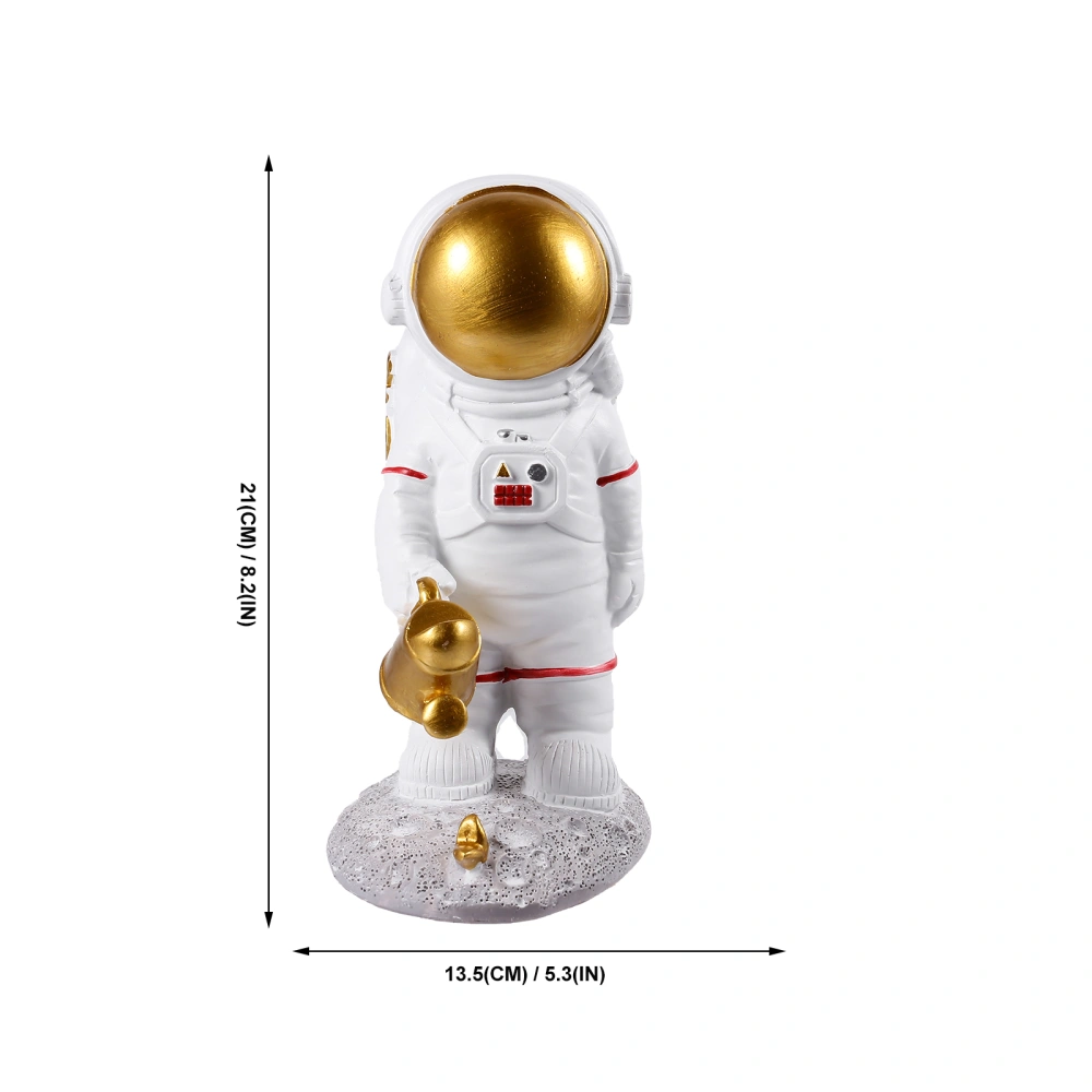 Spaceman Statue with Flower Household Kids Room Decor Space Educational Statue