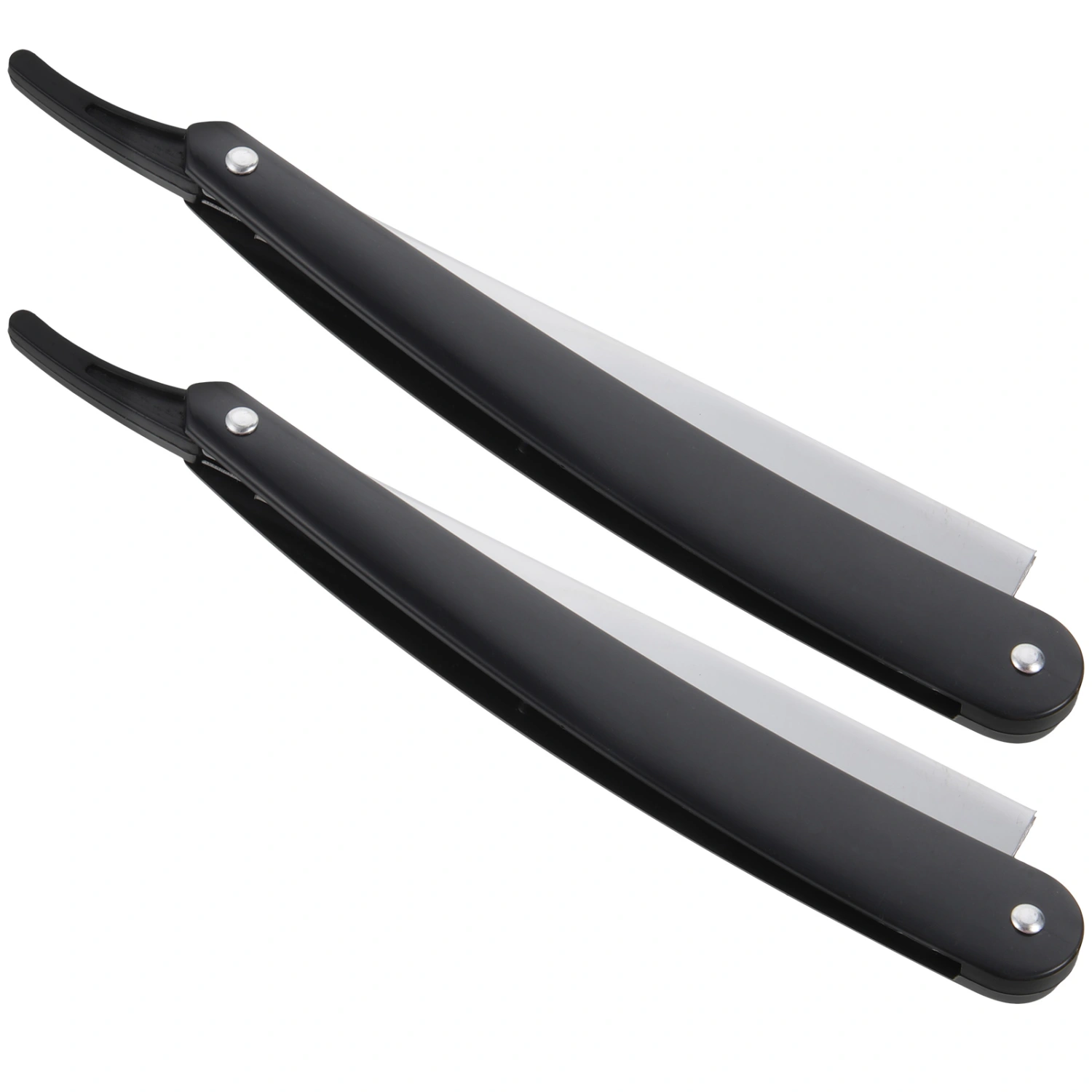 Chic Straight Barber Edge Stahlrasierer Herren Vintage Straight Edge Metall Haar Shaper Barber Rasierer ohne (Schwarz)