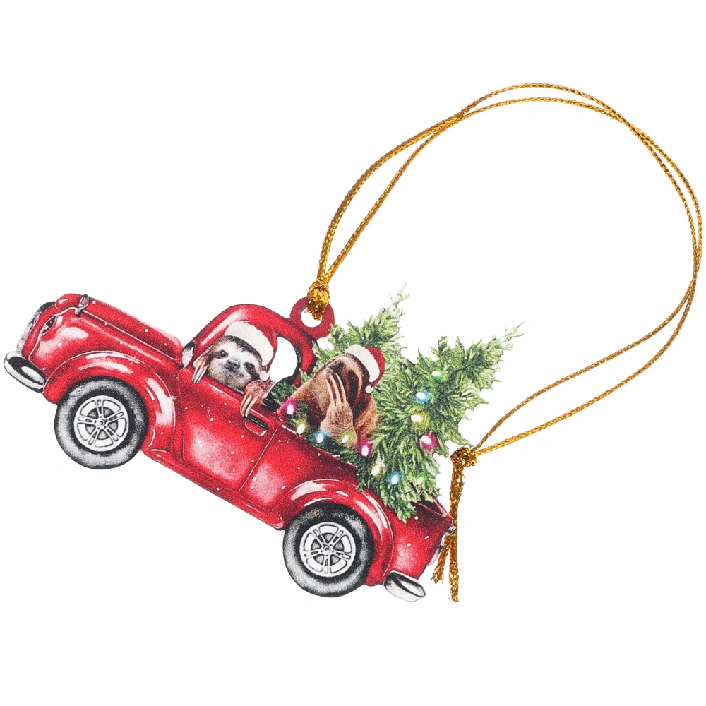 Novelty Xmas Car Pendant Xmas Tree Hanging Ornament Showcase Display Car Pendant