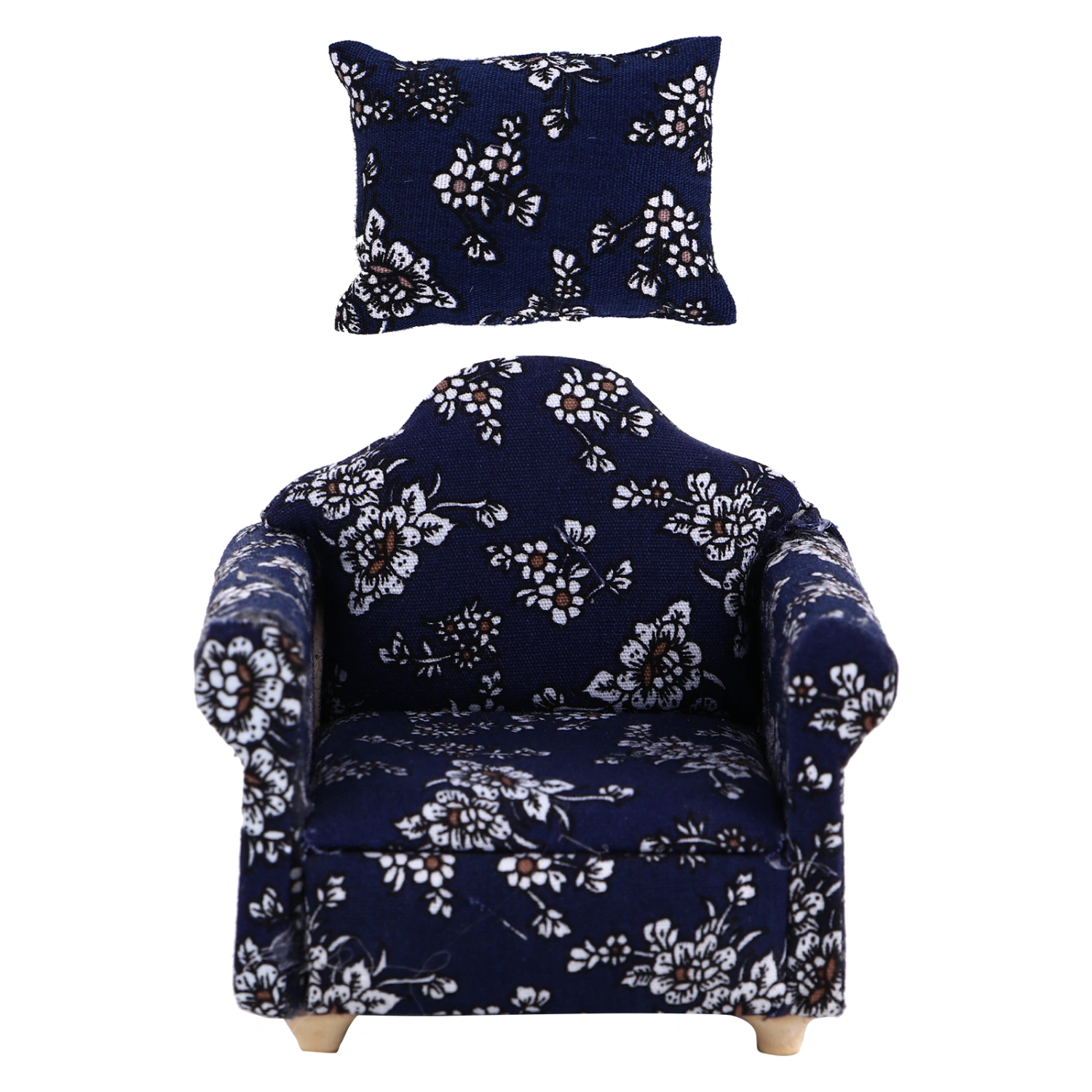 Funny Dollhouse Sofa Mini House Sofa Toy Model Sofa Mini Sofa with Pillow