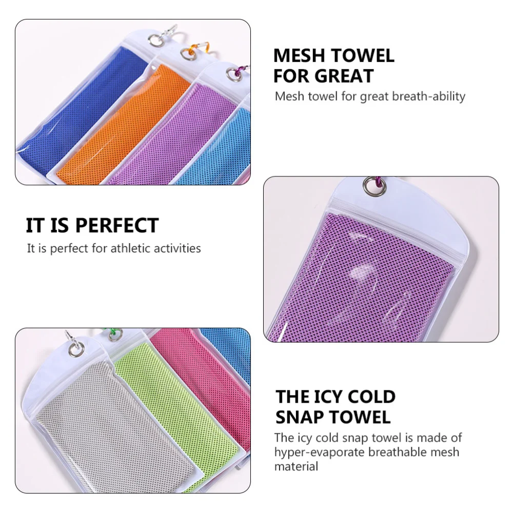 1Pc Towel Rapid Cooling Ice Face Towel Quick-Dry Beach Towel(Random Color)