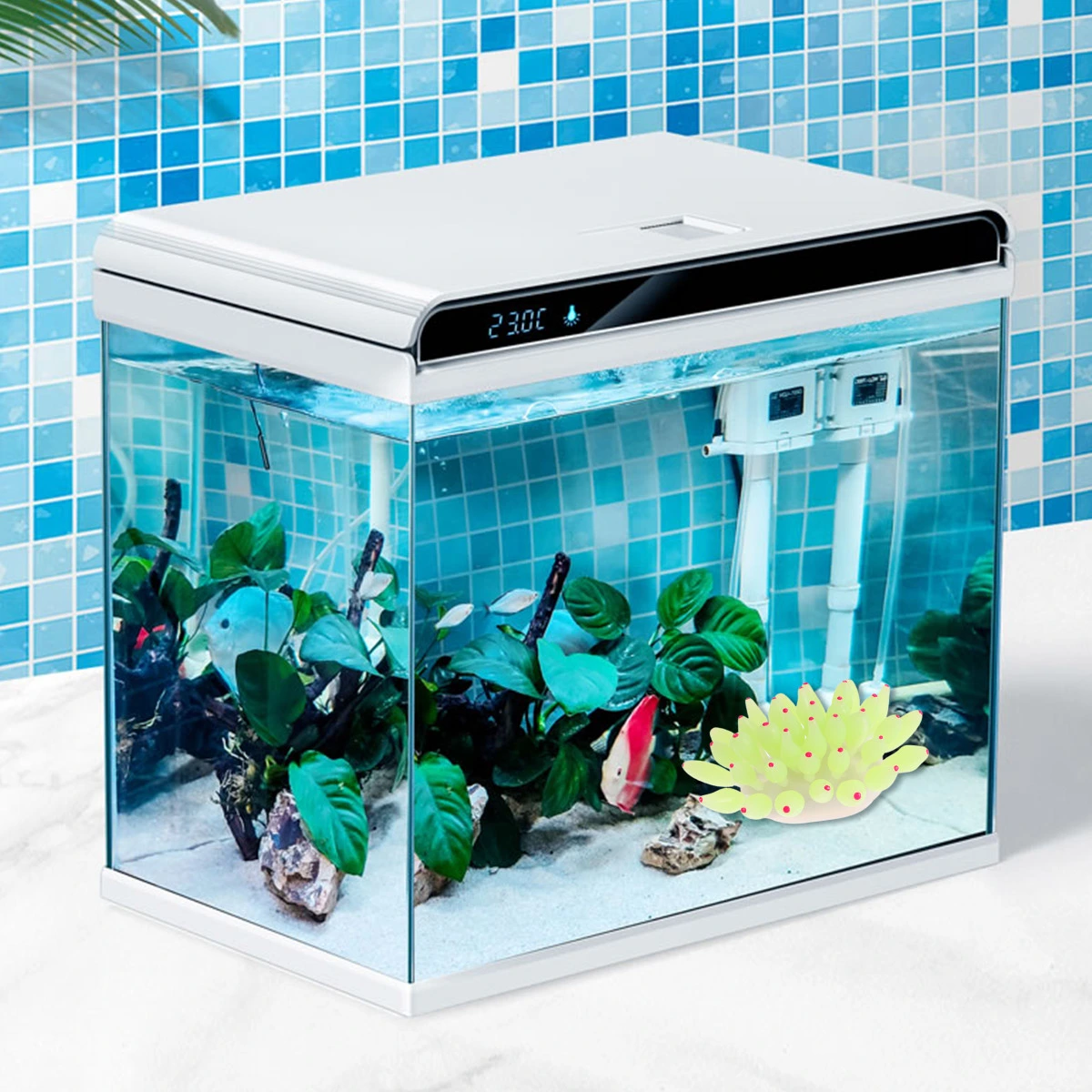 Underwater Artificial Bubble Coral Beautiful Aquarium Coral Ornament Fish Tank Landscape (Green)