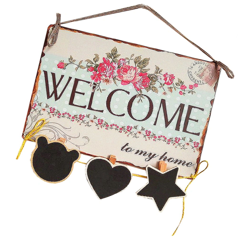 Welcome Sign Hanging Pendant Chic Door Hanging Decor Door Pendant Wall Pendant