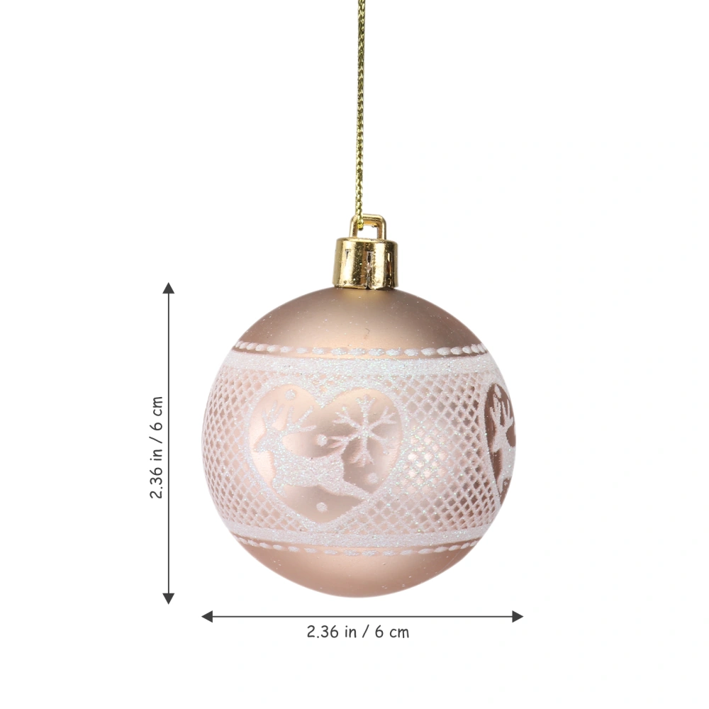 9 Pcs Painted Ball Hangings Festive Ornaments Lovely Christmas Ball Set