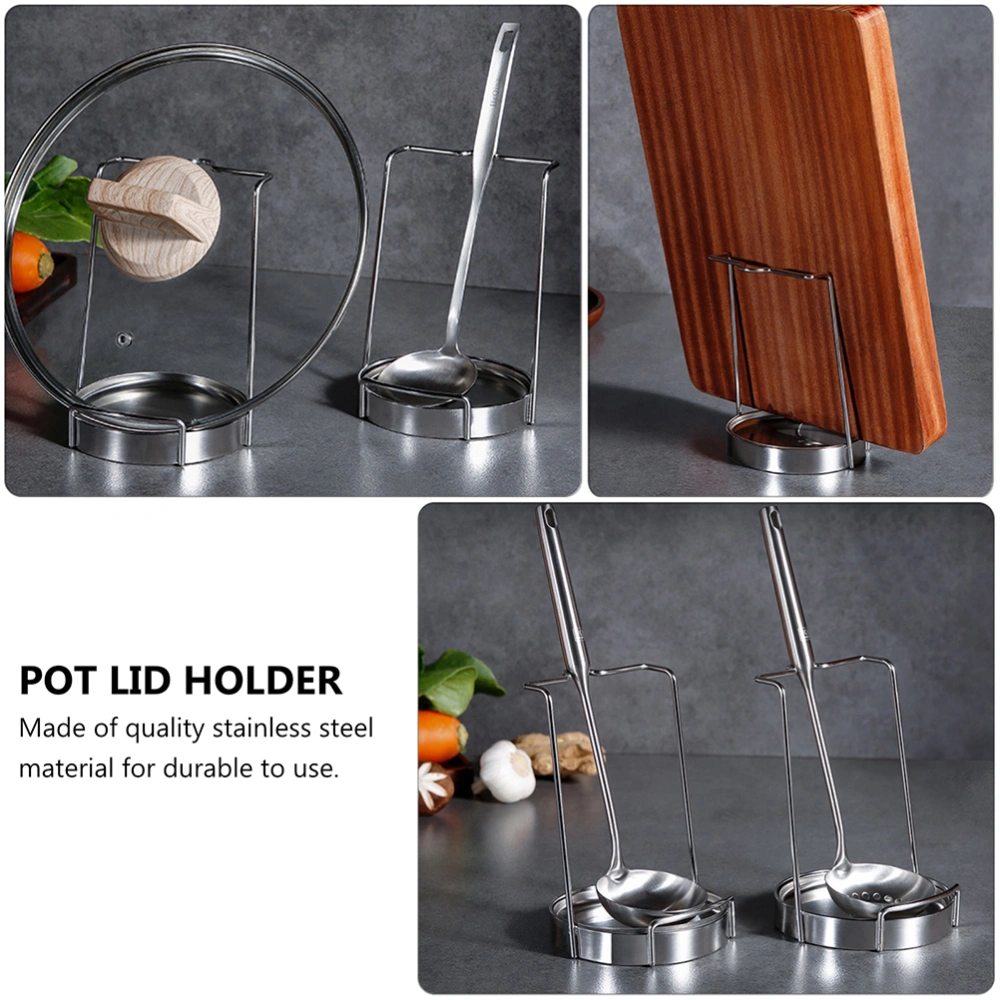 Stainless Steel Pot Lid Holder Multifunctional Storage Rack Cutting Board Rack