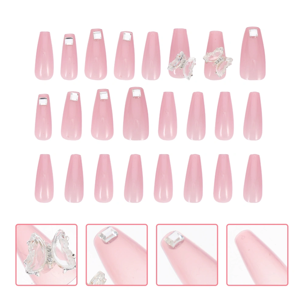 1 Set Full Cover Fake Nail Fake Nail Tips Detachable DIY False Nail Stickers