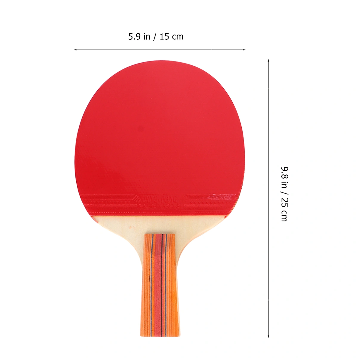 1 Set Table Tennis Rackets Anti-slip Grip Pong Racket with Tennis Balls for Player Training (Red)