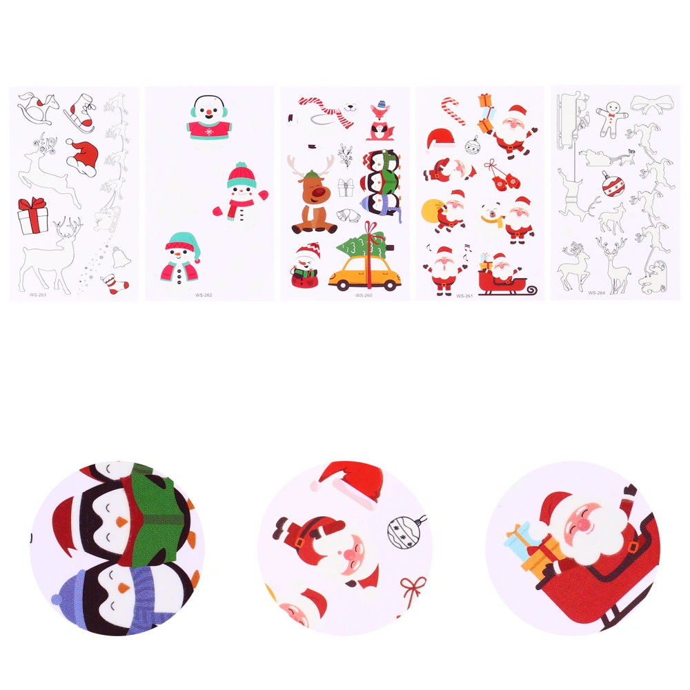 10 Sheets Glow in The Dark Stickers Festival Christmas Party Stickers