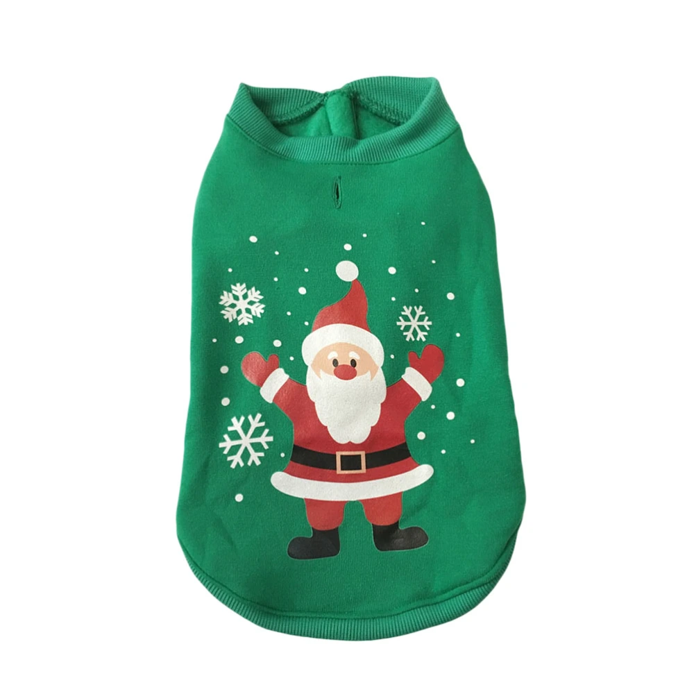 Christmas Dog Coat Fashion Santa Pet Clothes Dog Warm Cotton Coat Pet Supplies (Santa Claus, Size L)