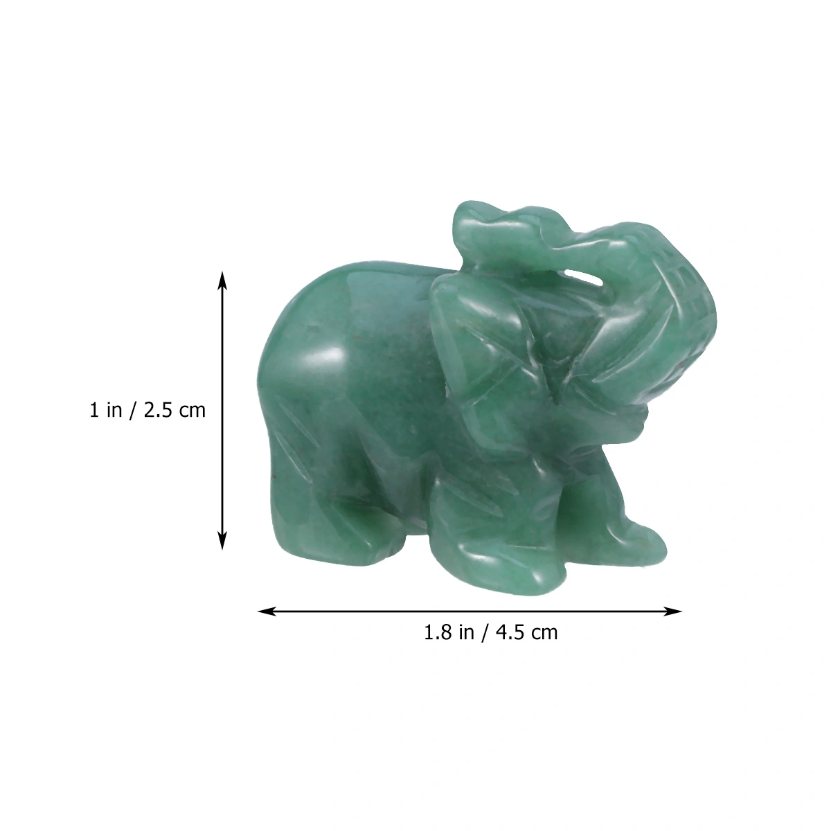 Jade Elephant Shape Ornaments House Feng Shui Crafts Jade Ornaments Carved Jade for Gifts (Dongling Jade 1.5 Inch)