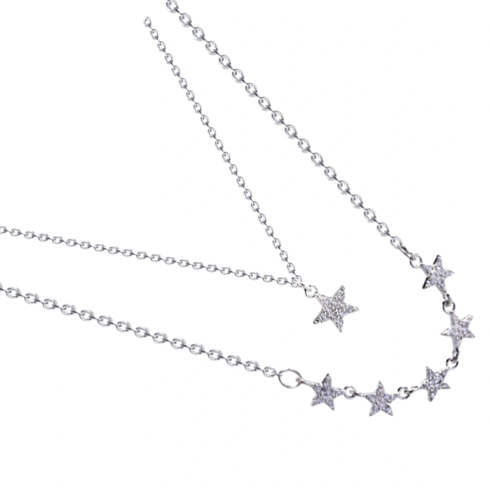 2pcs Fashion Star Necklaces Pendant Clavicle Chain Women Necklace Jewelry