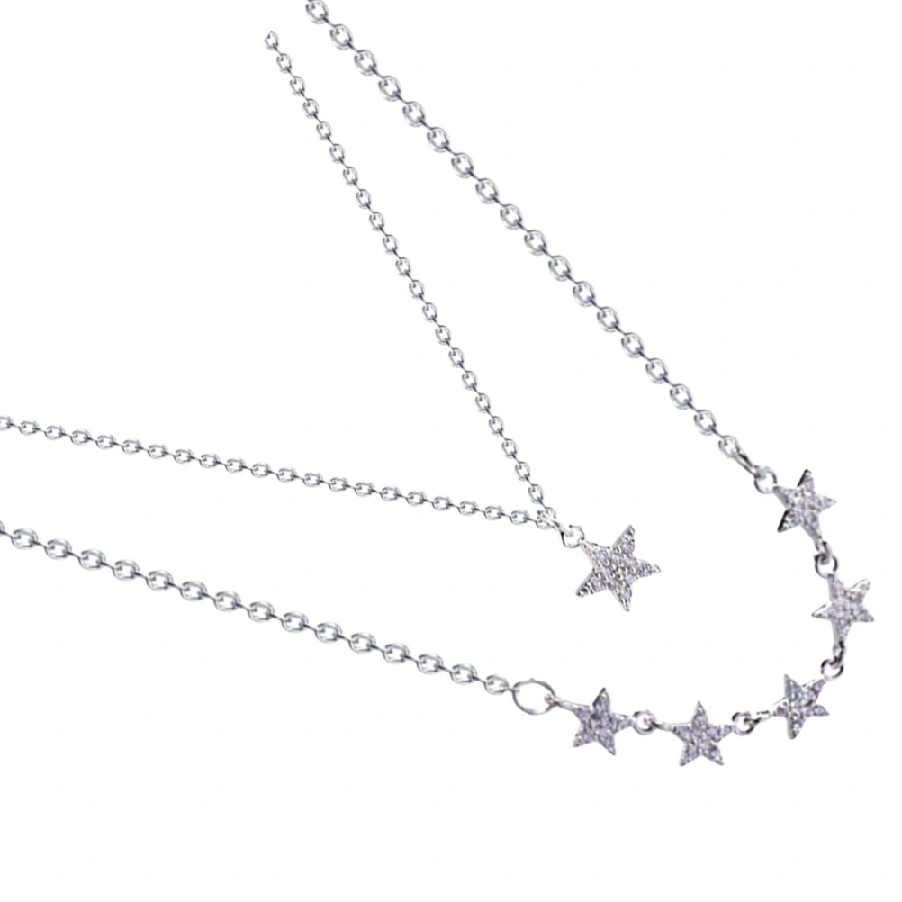 2pcs Fashion Star Necklaces Pendant Clavicle Chain Women Necklace Jewelry