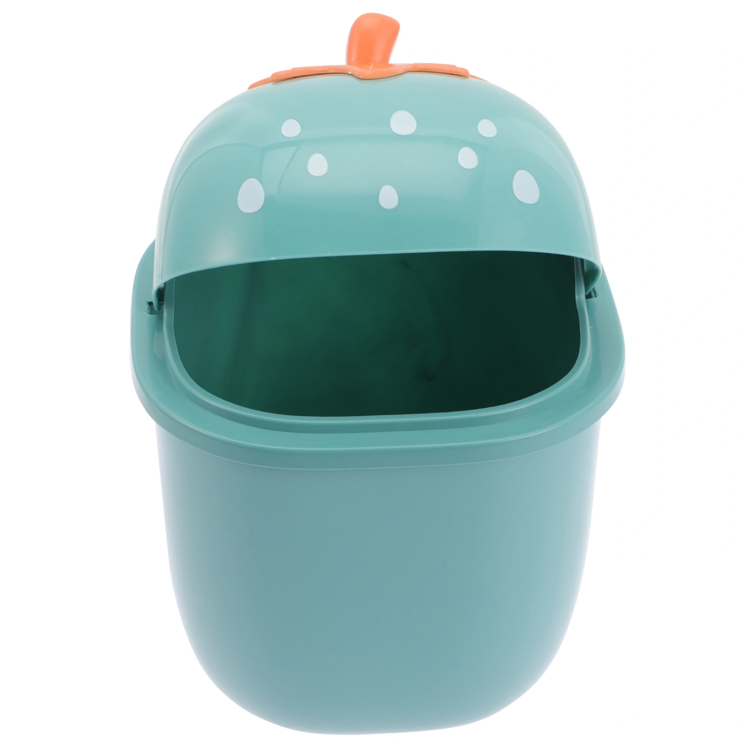 Flip-Type Table Trash Can Household Waste Basket Plastic Garbage Container