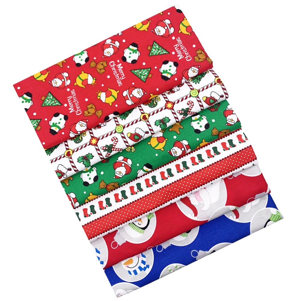 6 Pcs 1 Set Washable Cotton DIY Cloth Piece Durable Patchwork Cloth (Red Green)