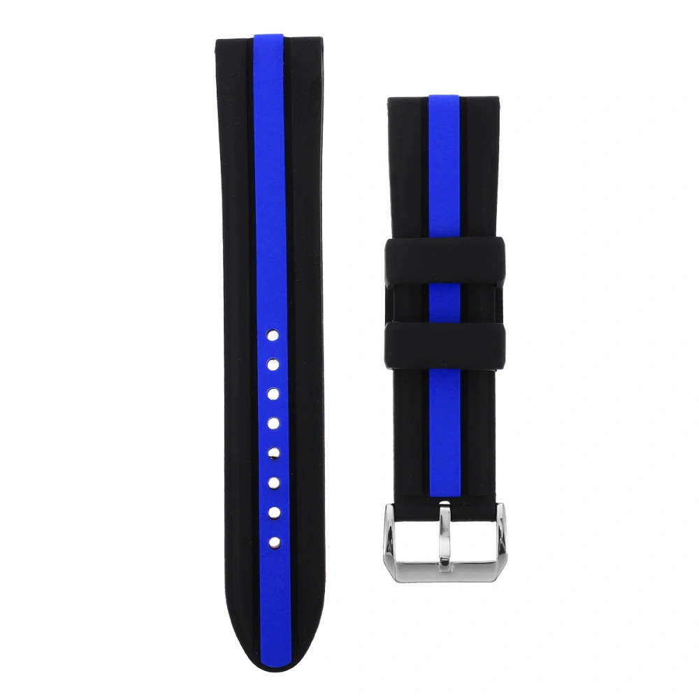 22mm Universal Watch Strap Replacement Silicone Strap Dual Color Watch Band