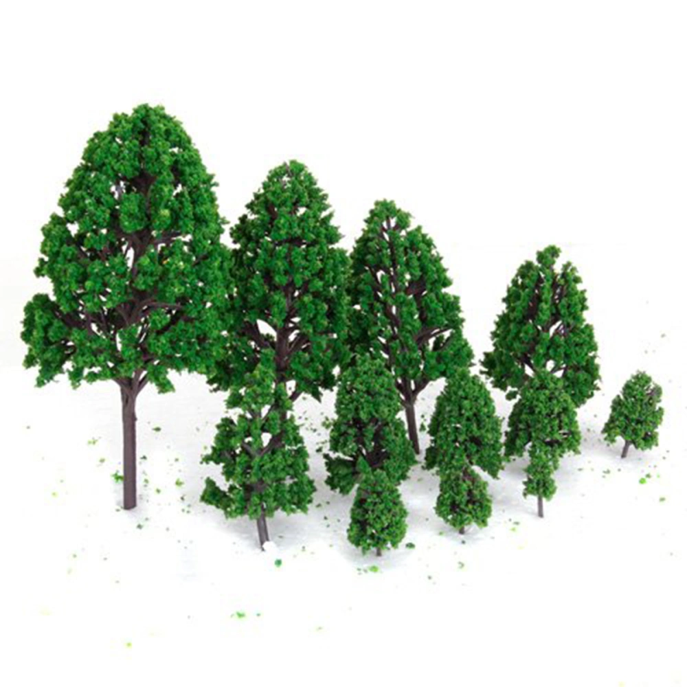 12pcs Green 1/50 Ratio Mini Tree Set Scenery Landscape Model Tree