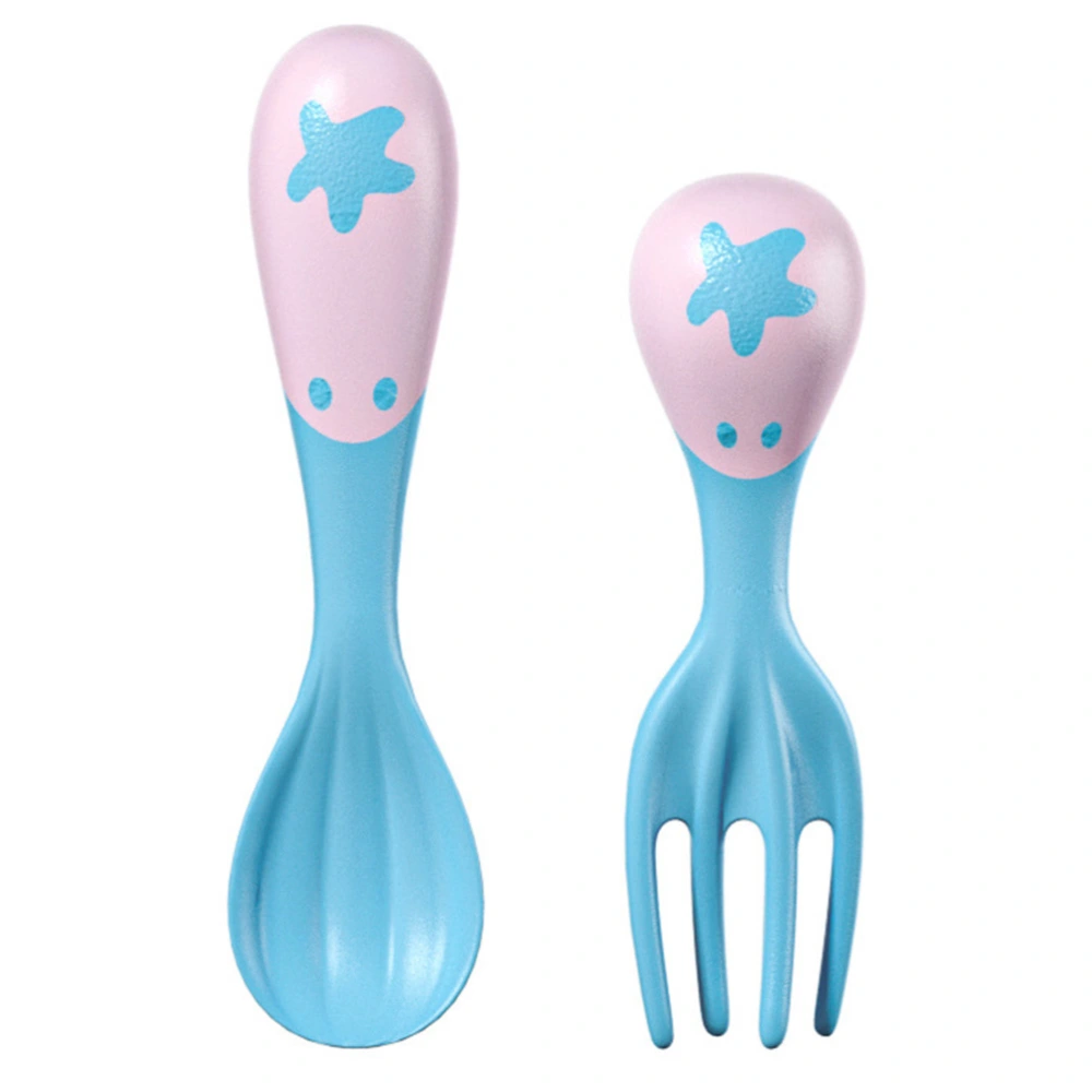 1 Set Temperature Sensing Spoons Heat Changing Spoon Infant Spoon and Fork Set