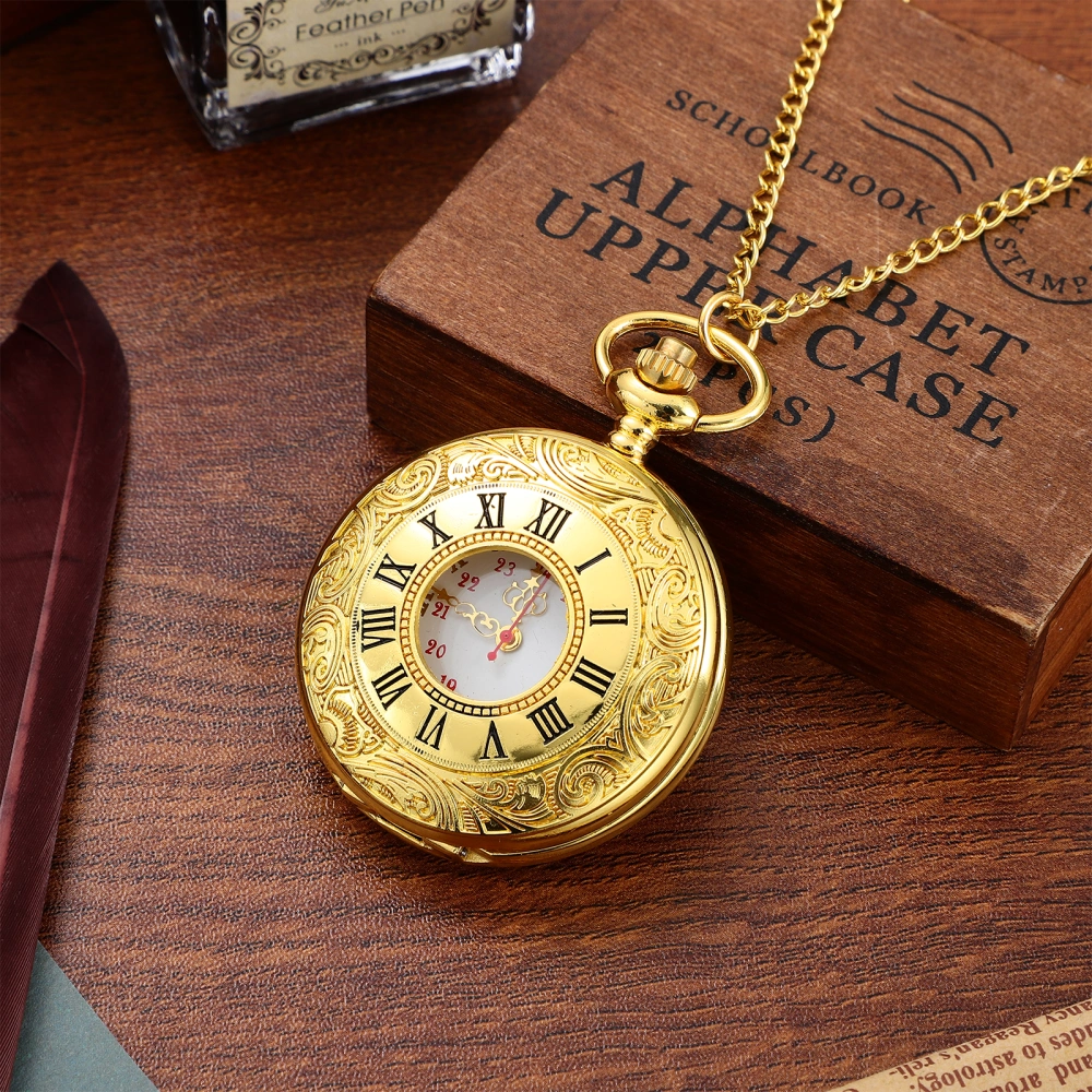 Pocket Watch Antique Pocket Watch Unisex Roman Numeral Pocket Watch with Storage Case