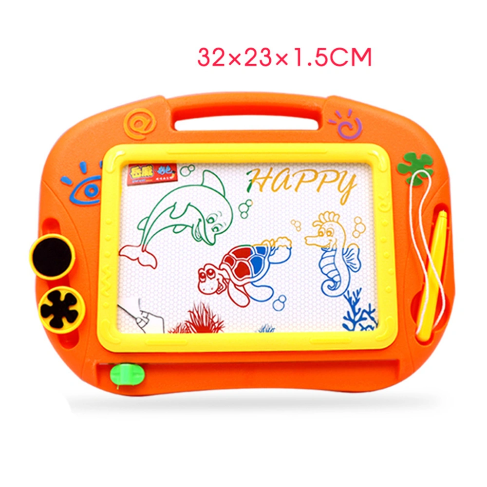 1 Set Magnetic Drawing Board Colorful Writing Board Educational Graffiti Toy for Childen Kids (Orange）