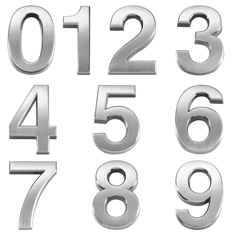 VOSAREA 10pcs Stereoscopic Mailbox Numbers 0-9 Door Address Numbers Sign for House Hotel Office KTV