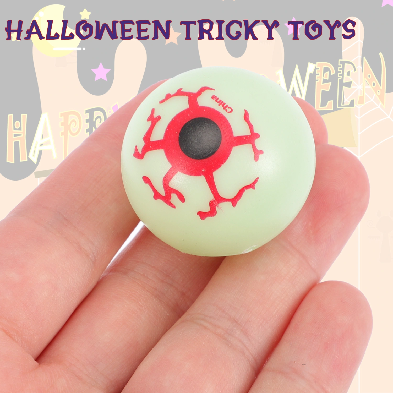 10 Pcs Halloween Eyeballs  Realistic Eyeball Props Eyeballs with Storage Box