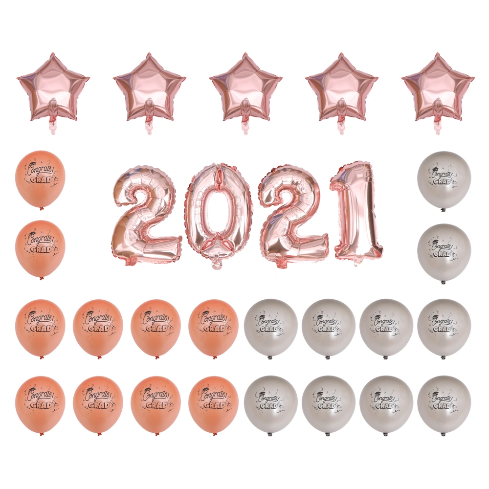 1 Set Graduation Balloons Latex Balloons Decor Set Party Balloons Photo Props