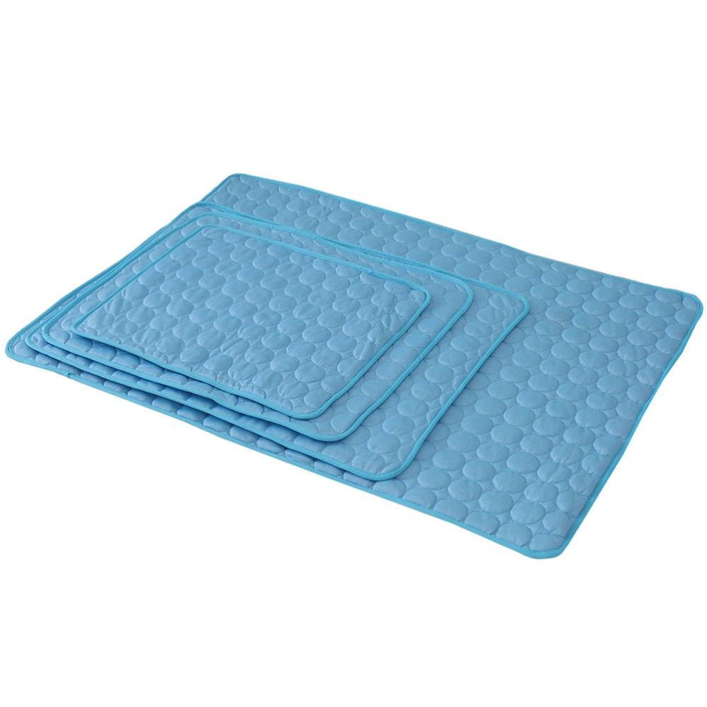 Pet Pad Summer Cooling Mat Dog Bed Mat Pet Dog Accessories Supplies for Home Shop (Blue, Size XL)