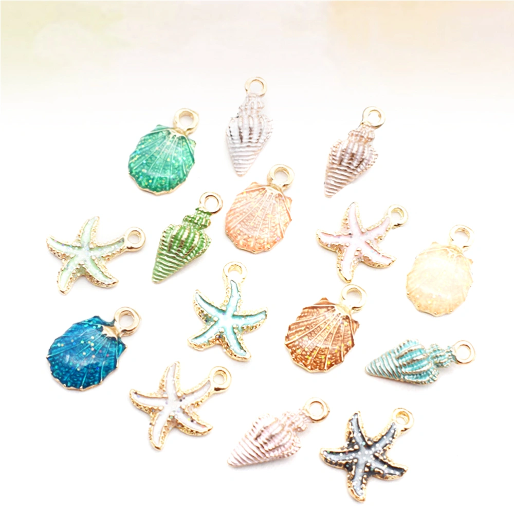 28pcs Alloy DIY Pendant Shell Accessories Materials for Bracelet Necklace Earring