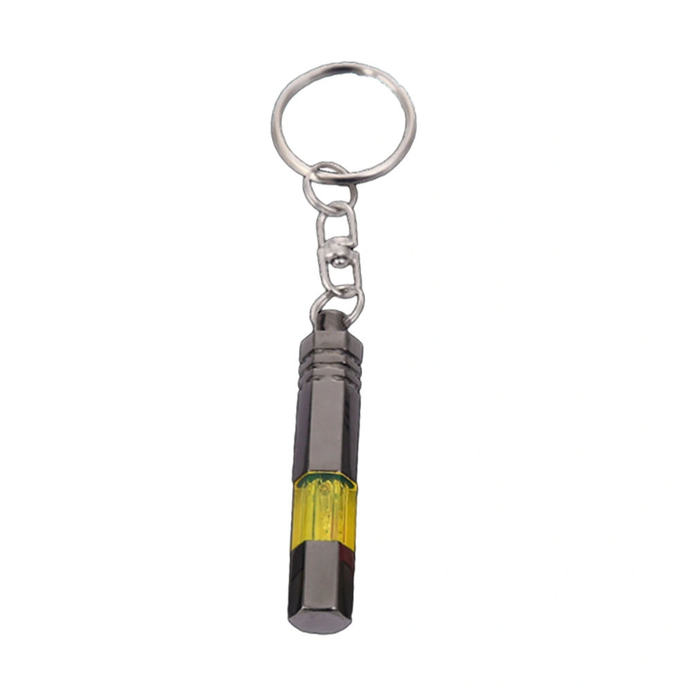 Metal Copper Keychain Anti-static Quick Static Release Keychain Hanging Pendant for Home Car Supplies (Titanium Grey Yellow)