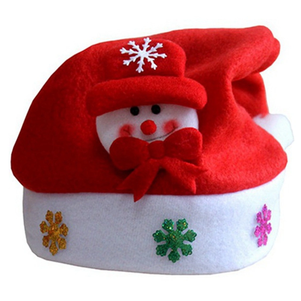 Traditional Red and White Christmas Snowman Hats for Kids Party Favors Decoration