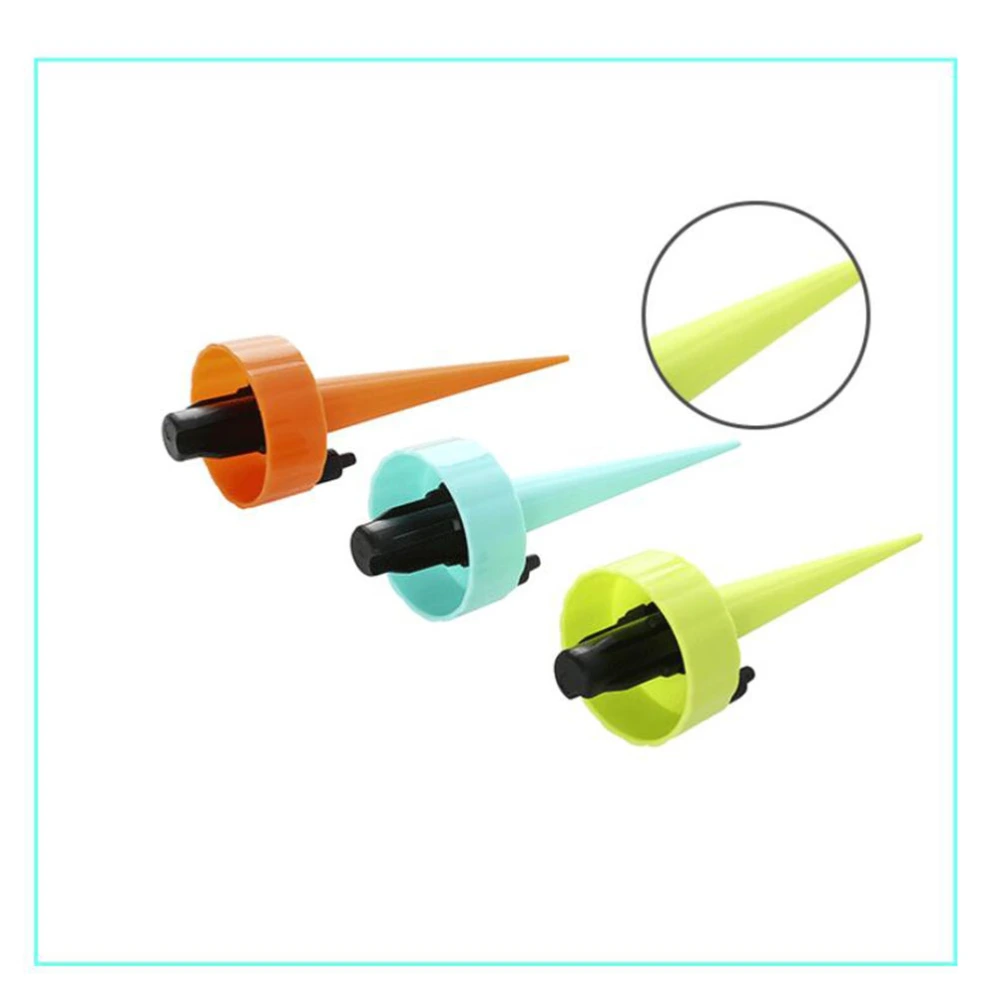 6pcs Plant Watering Spikes Indoor Outdoor Automatic Garden Watering Irrigation Device System Care Plants (Three Color Mixed)