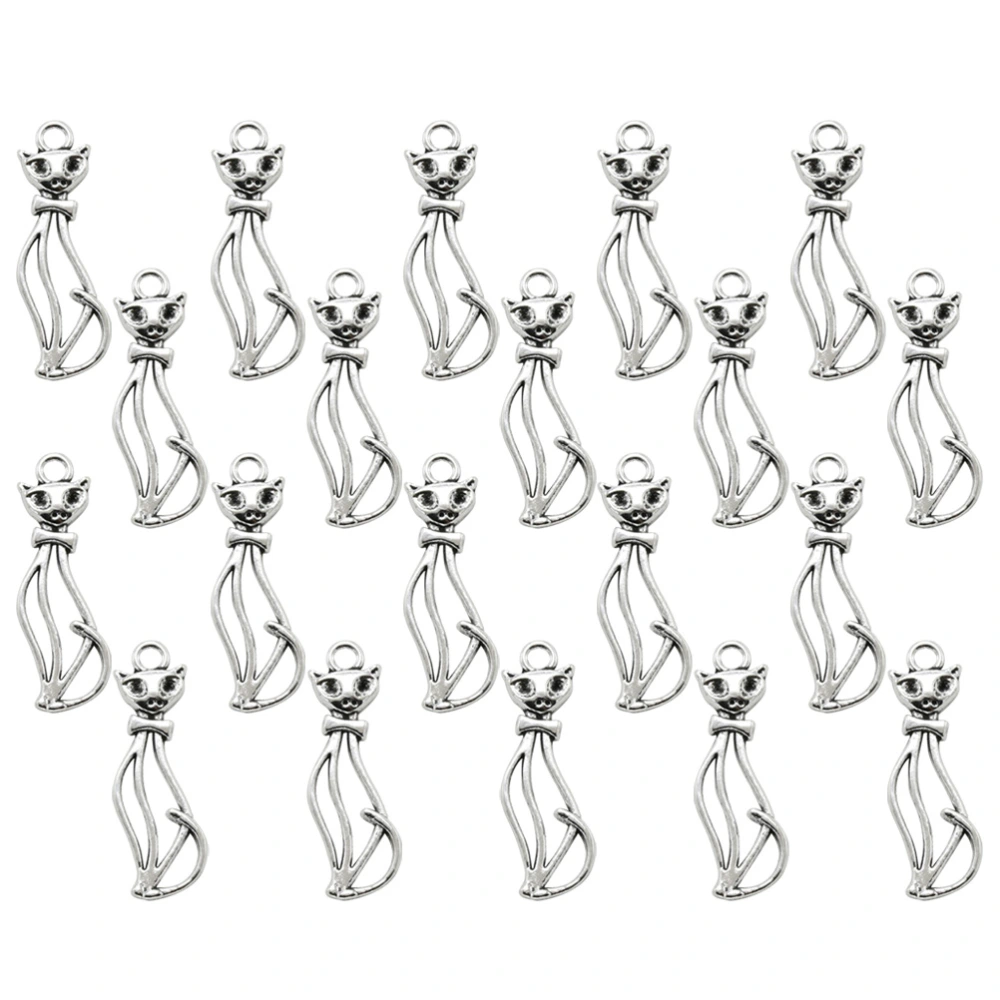 20pcs Retro Alloy Little Pendants Charms DIY Jewelry Making Accessory for Necklace Bracelet (Antique Silver)