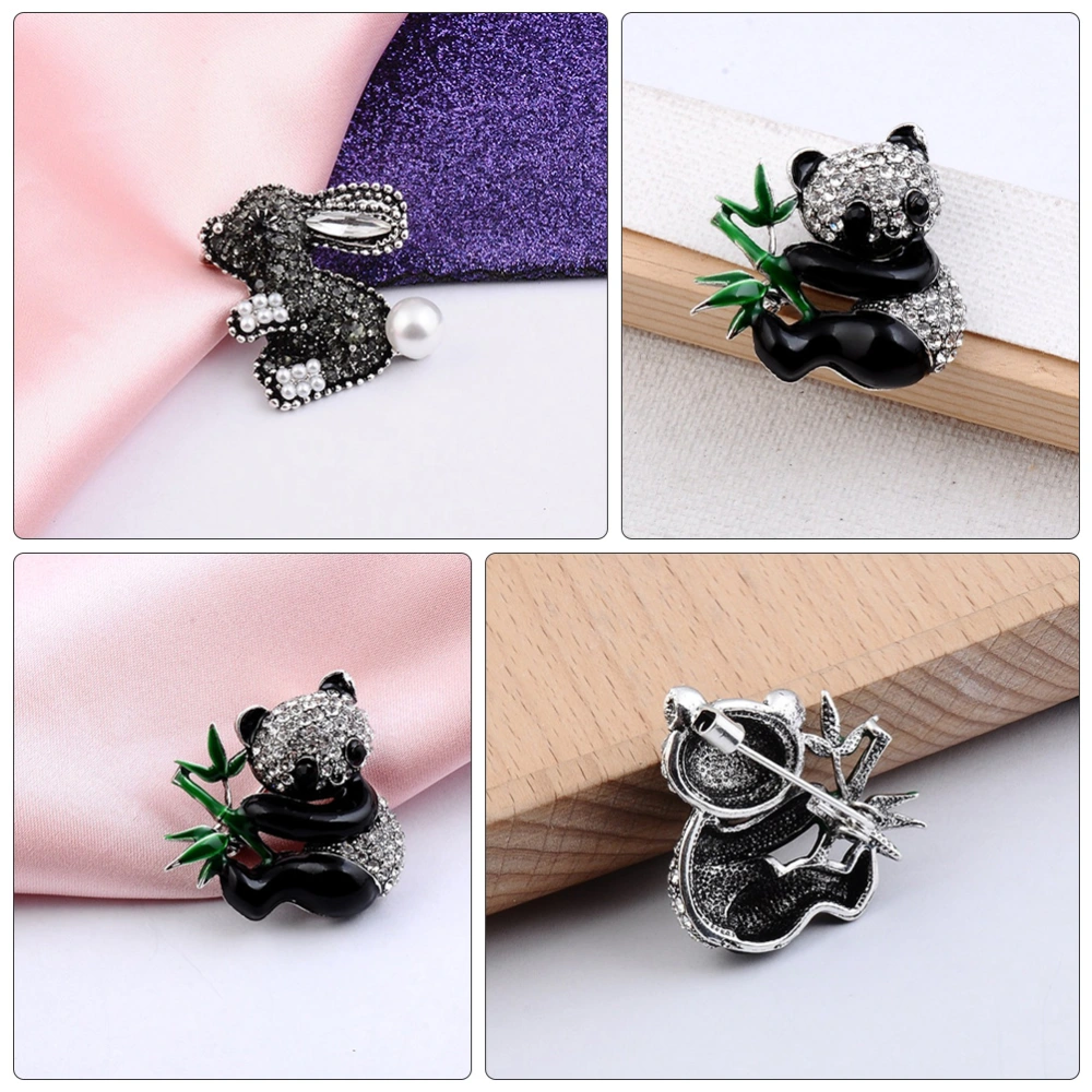 2pcs Lovely Woman Brooch Alloy Animal Themed Corsage Clothing Breastpins